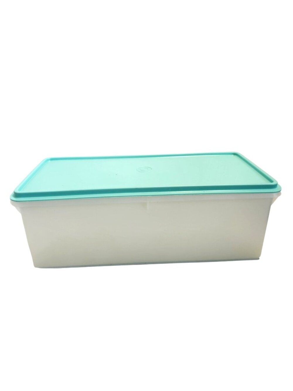 Tupperware Aqua Large Load Rectangle Bread Storage Container With Lid READ